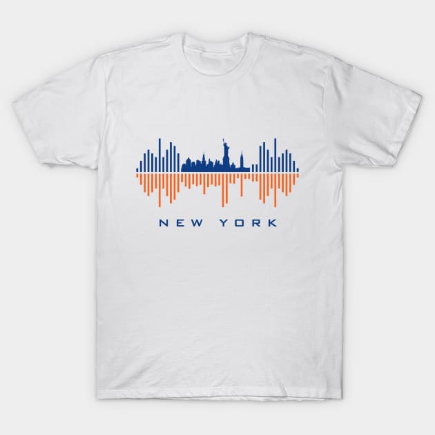 New York City Soundwave T-Shirt by blackcheetah